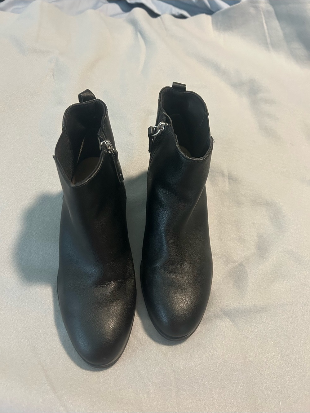 Women’s Black Ankle Booties with Side Zip
